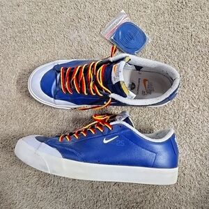 Nike Quartersnacks Dunk SB Low Mens Size 10 W/ Laces Blue/White/Rainbow